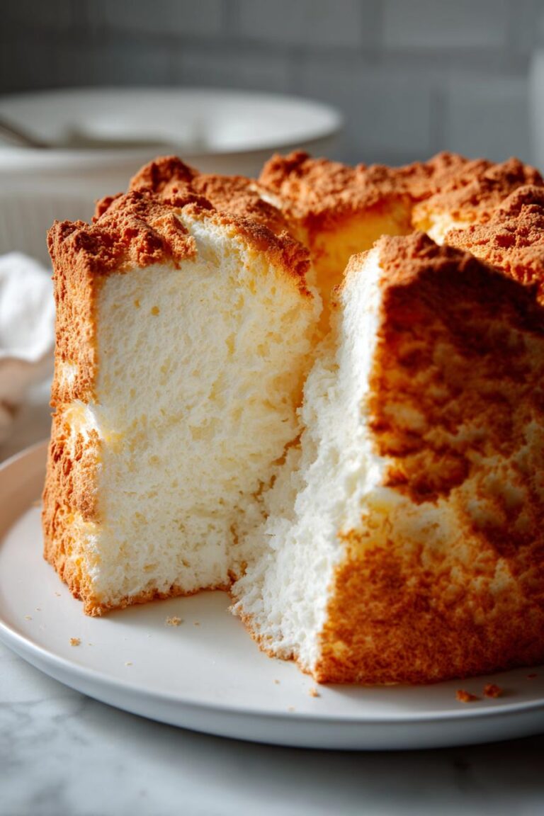 Fluffy angel food cake