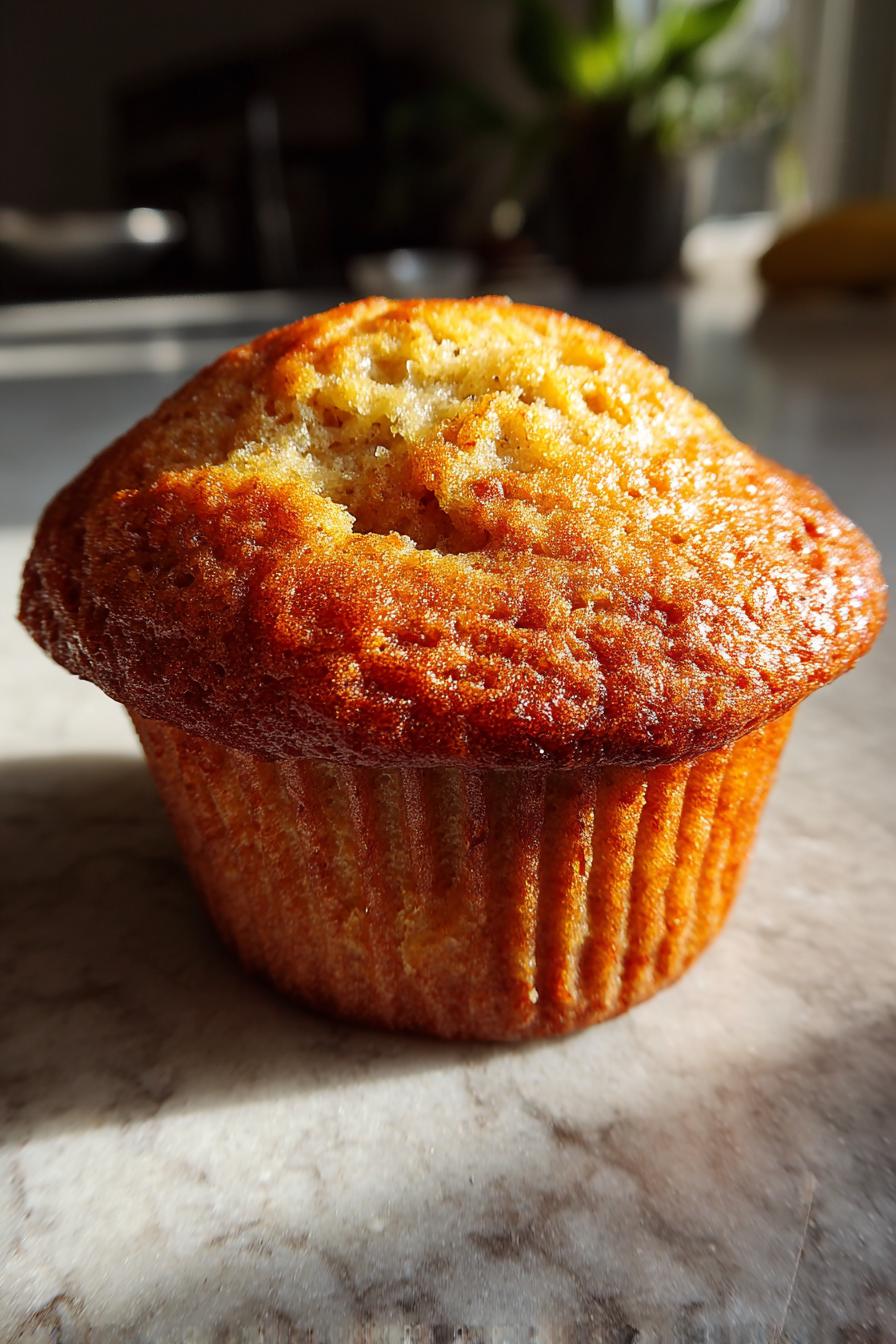 Fluffy banana muffins