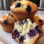 Fluffy blueberry muffins