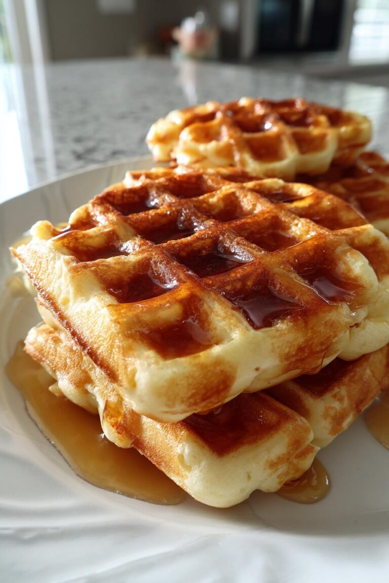 Fluffy buttermilk waffles