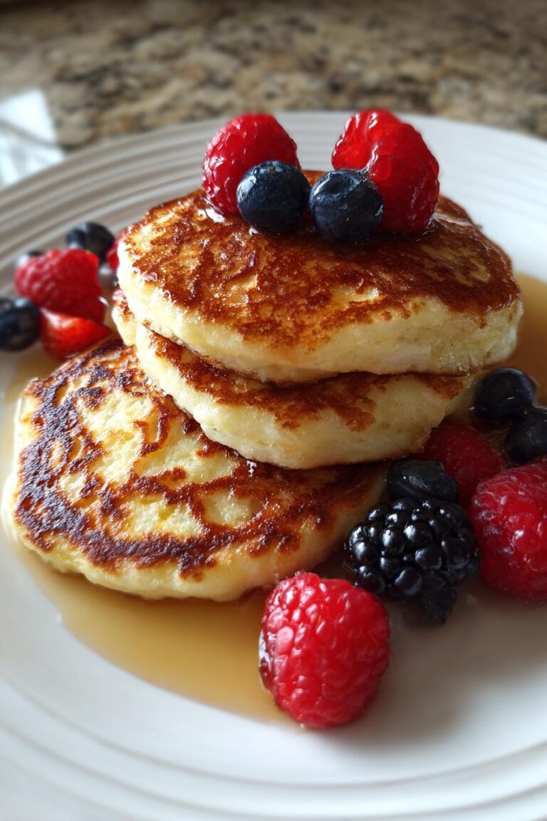 Fluffy cottage cheese pancakes