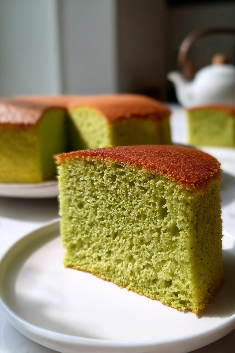 Fluffy matcha sponge cake