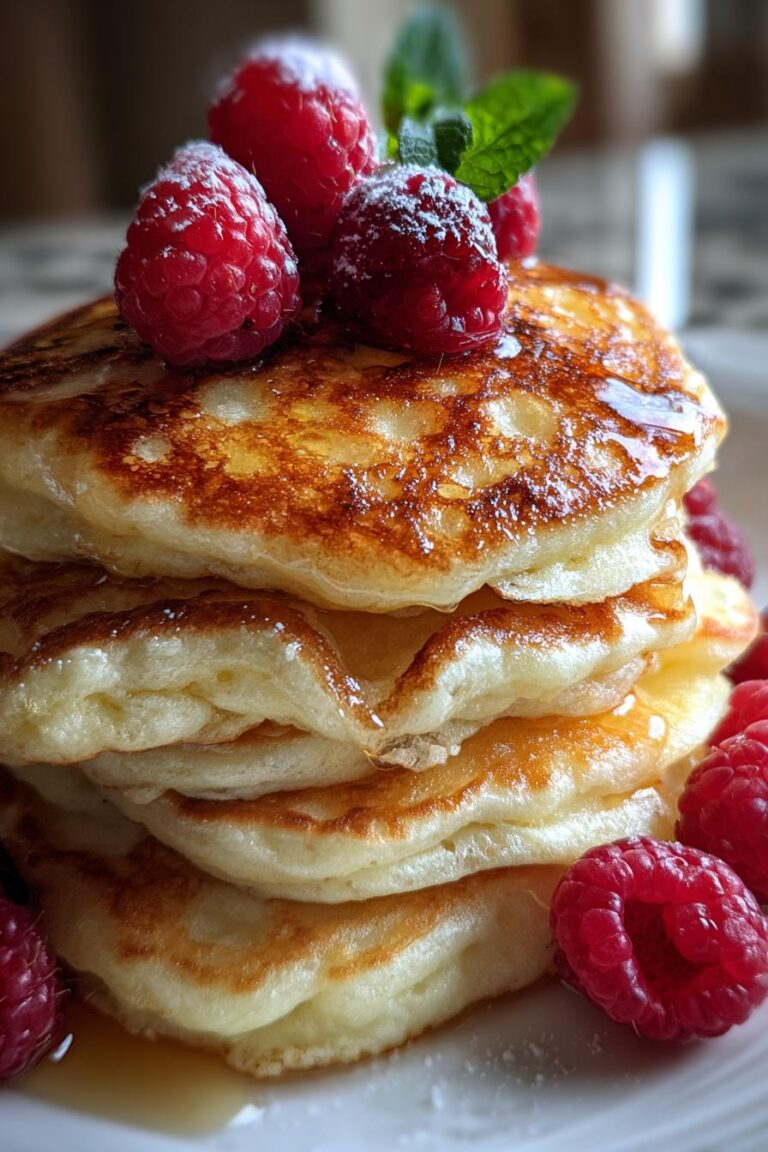 Fluffy ricotta pancakes