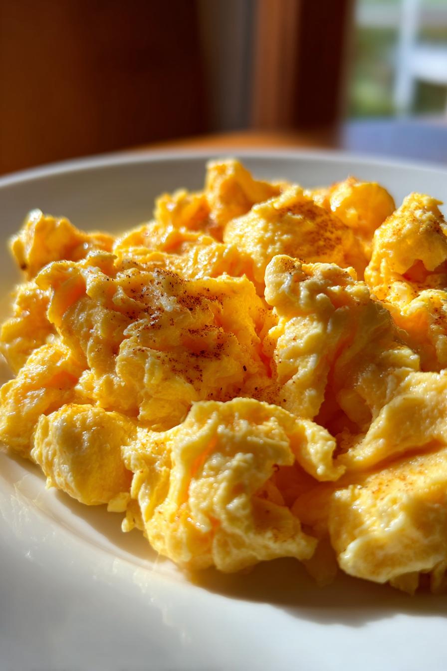 Fluffy scrambled eggs