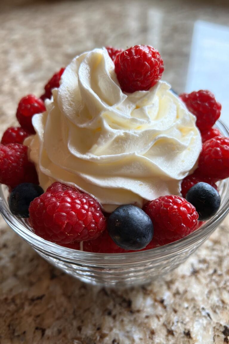 Fluffy whipped cottage cheese dessert