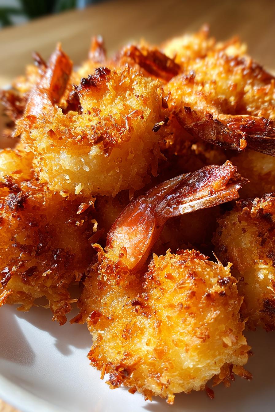 Gluten free crispy coconut shrimp