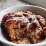 Healthy cinnamon roll baked oats