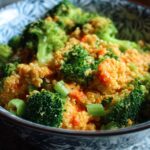 Healthy quinoa broccoli cheddar bowls