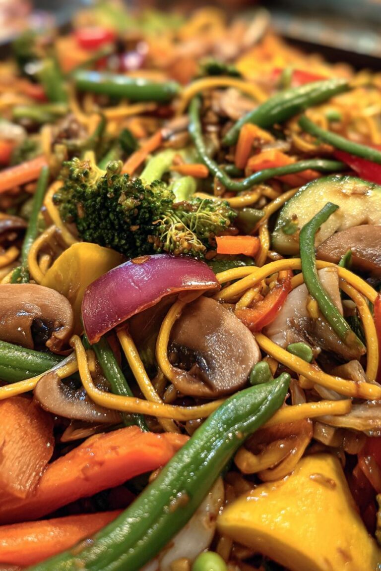 Healthy rainbow veggie stir fry