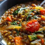 High fiber lentil vegetable stew