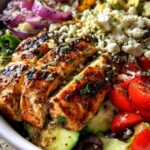 High protein Greek chicken bowls