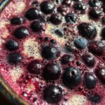 High protein blueberry cheesecake smoothie