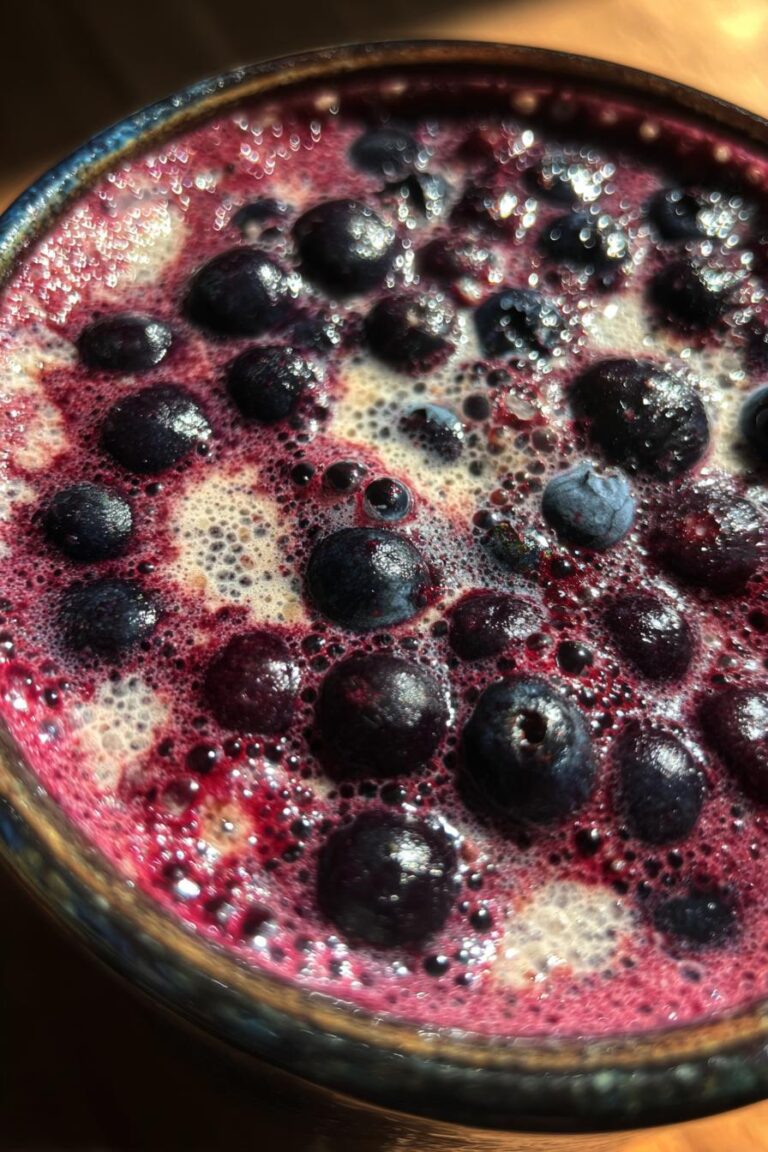 High protein blueberry cheesecake smoothie