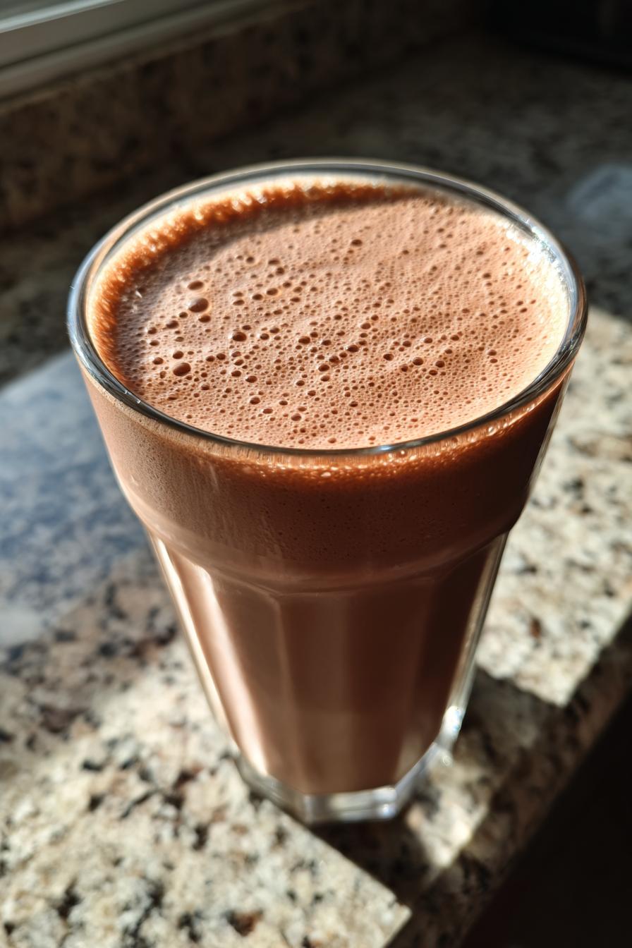 High protein chocolate cottage cheese shake