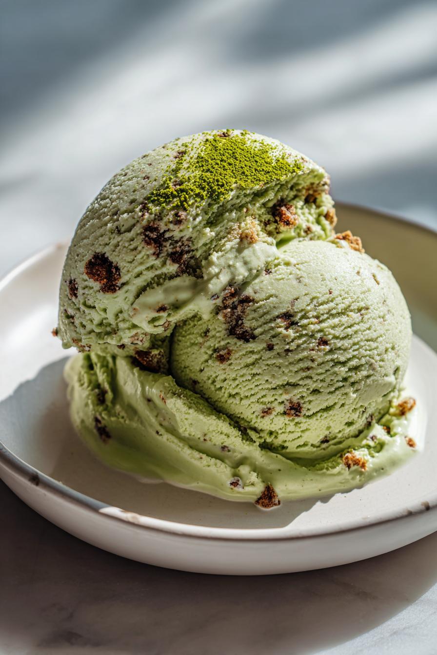 Hojicha Matcha Cookie Ice Cream