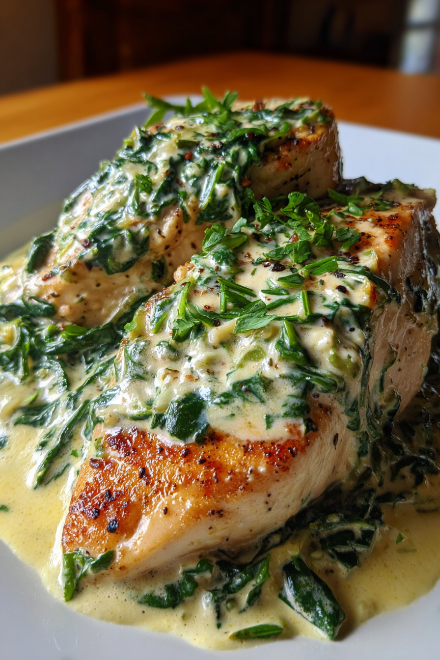 Keto Creamy Spinach Chicken