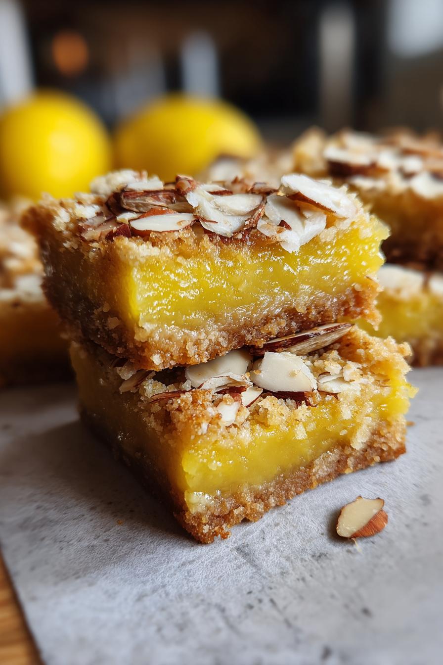 Keto Lemon Bars with Almond Crust