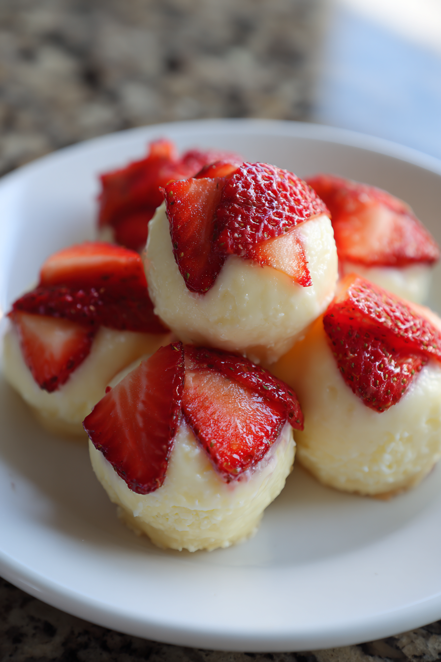 Keto Strawberry Cheesecake Bites