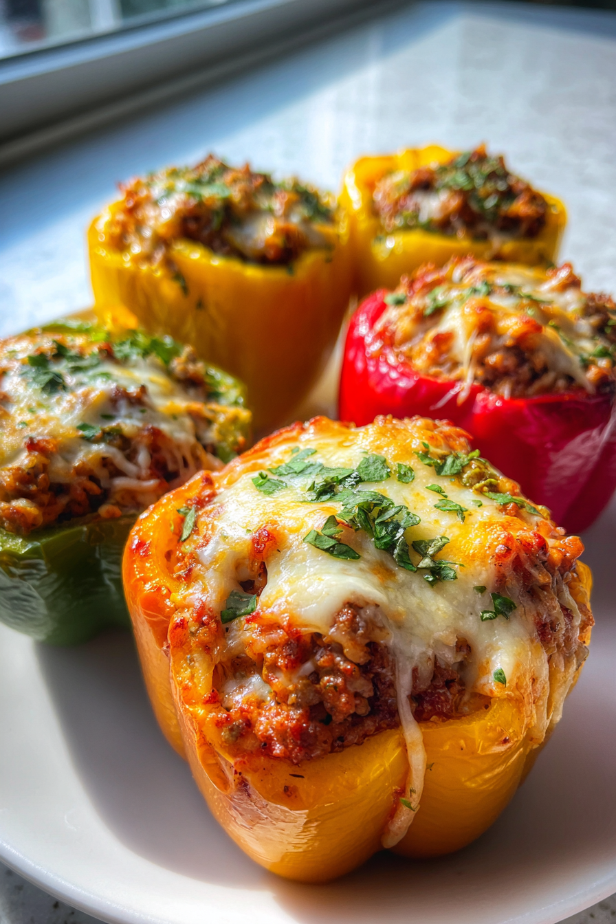 Keto Stuffed Peppers Ground Beef