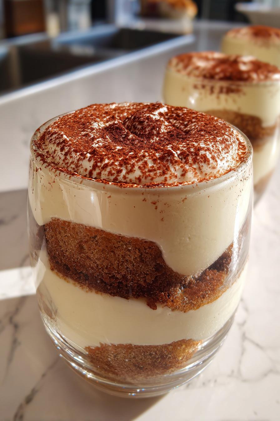 Keto Tiramisu Cups with Mascarpone Cream