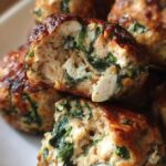 Keto spinach feta turkey meatballs