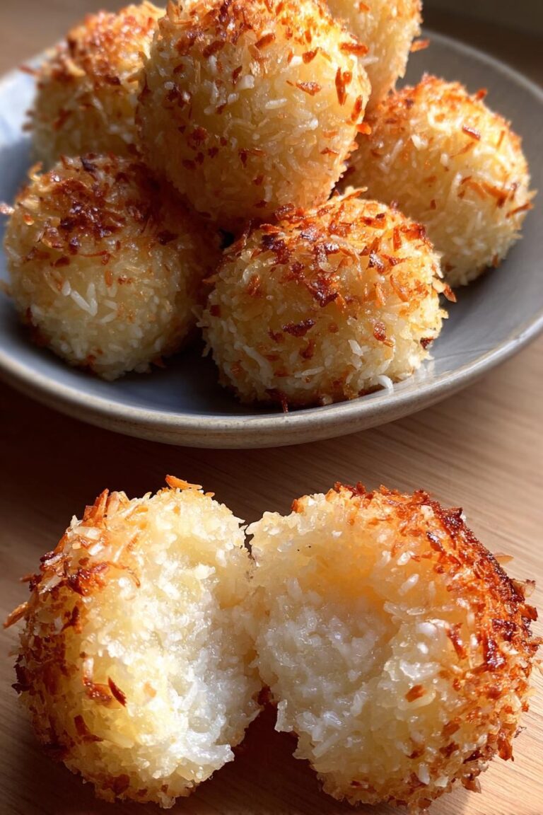Korean Coconut Mochi Bites