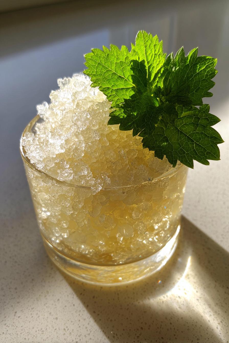 Lemon Balm Tea Granita