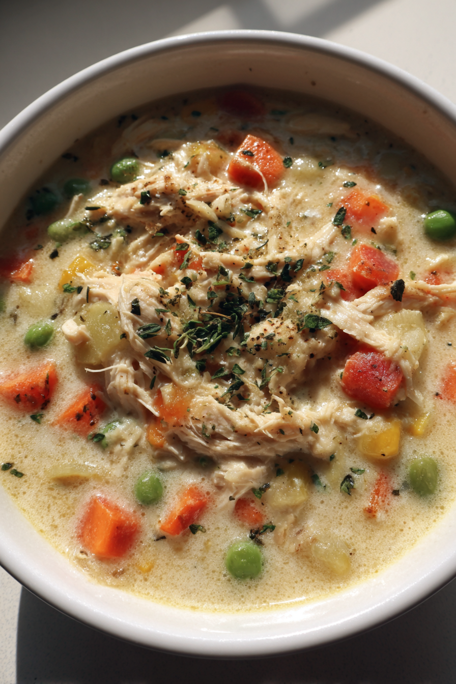Low Carb Chicken Pot Pie Soup