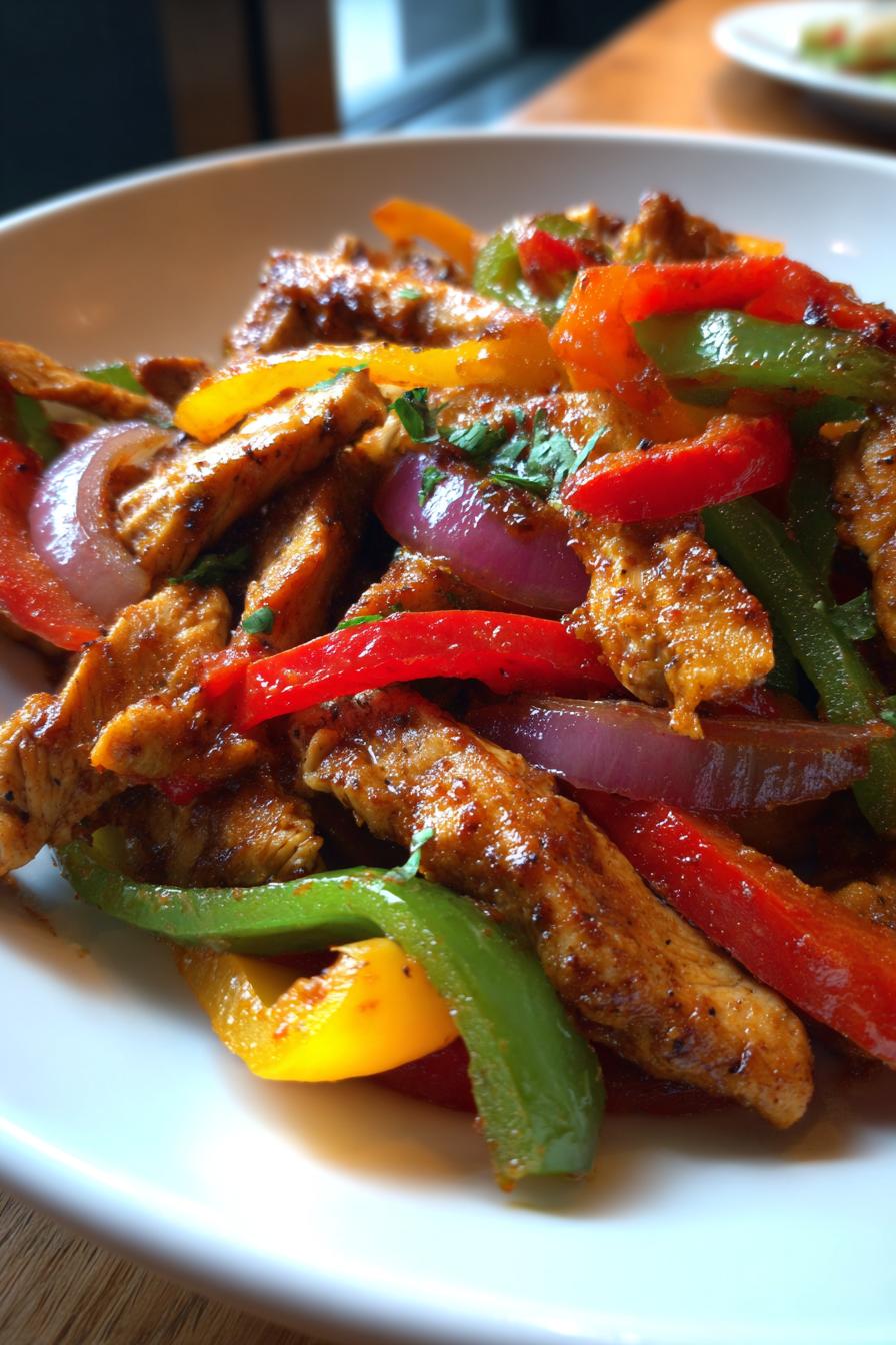 Low calorie chicken fajita bowls