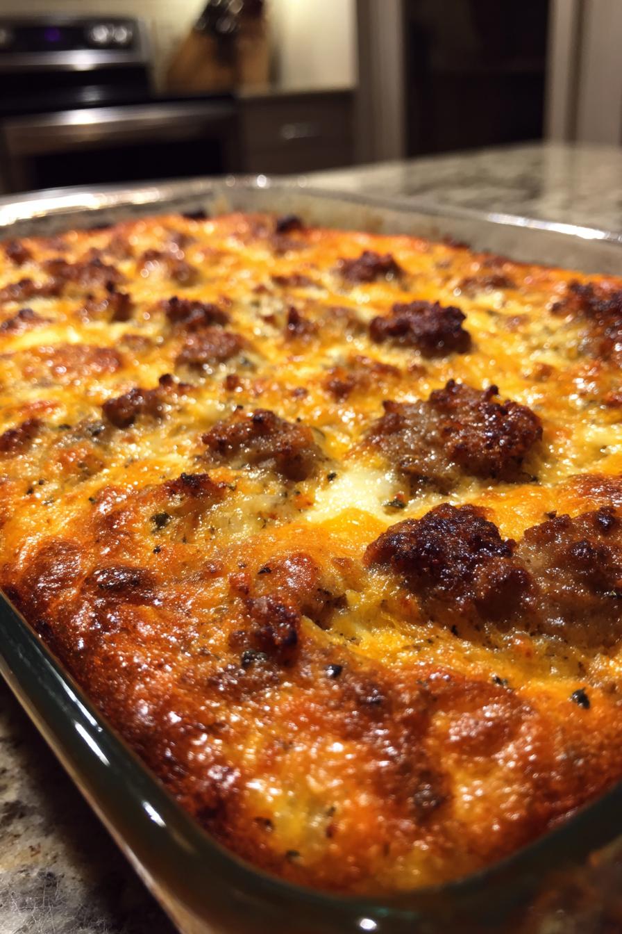 Low carb sausage breakfast bake