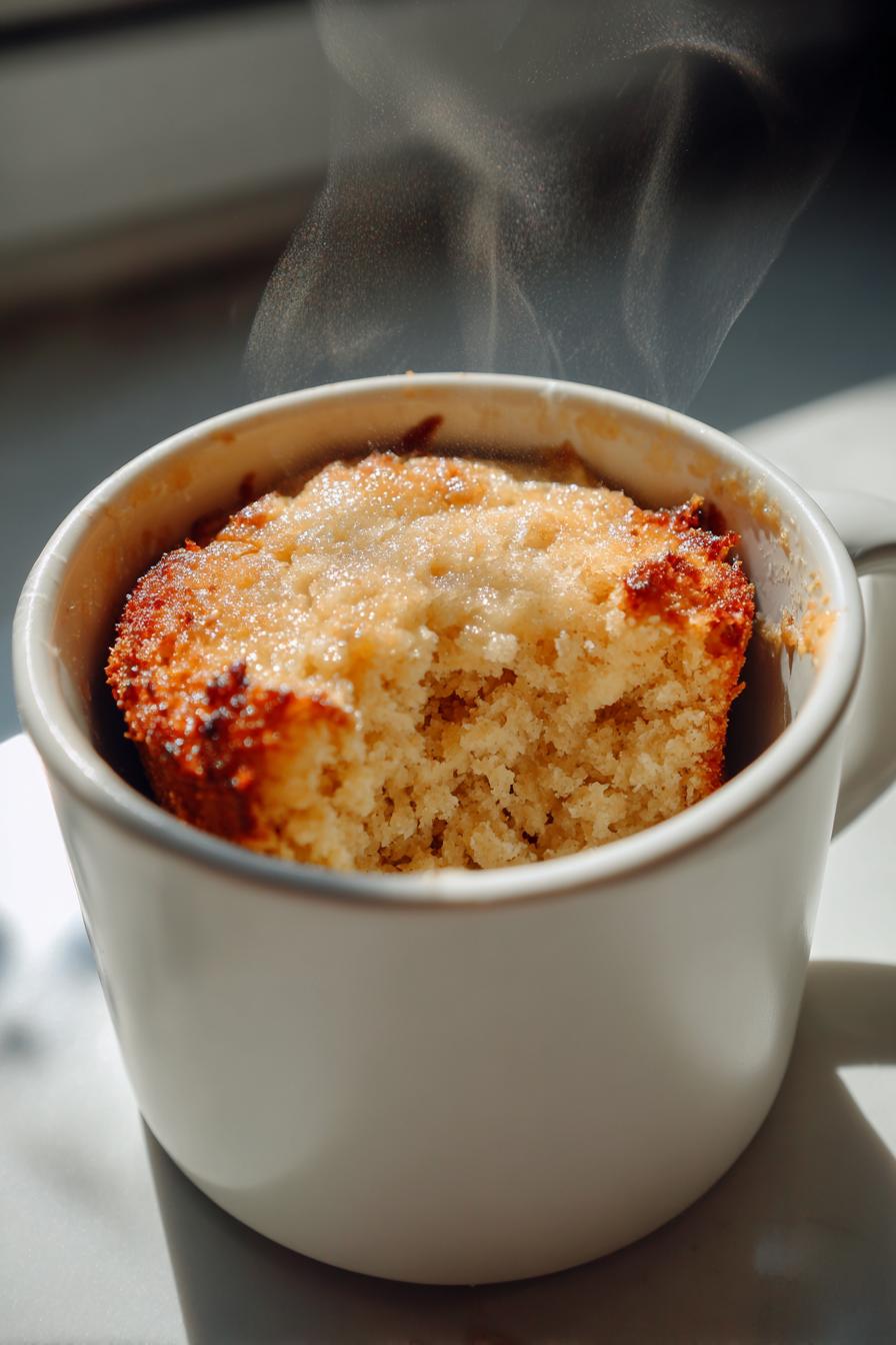 Protein banana cream mug cake
