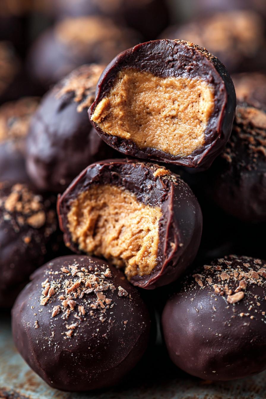 Protein chocolate peanut butter balls