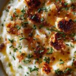 Roasted garlic mashed cauliflower