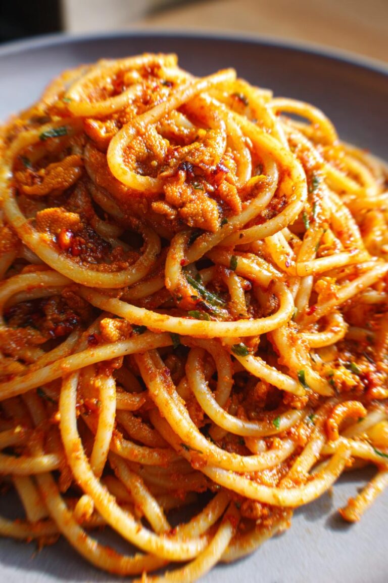 Sea Urchin Spaghetti with Creamy Sauce