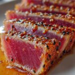 Seared Ahi Tuna with Wasabi Yuzu Glaze