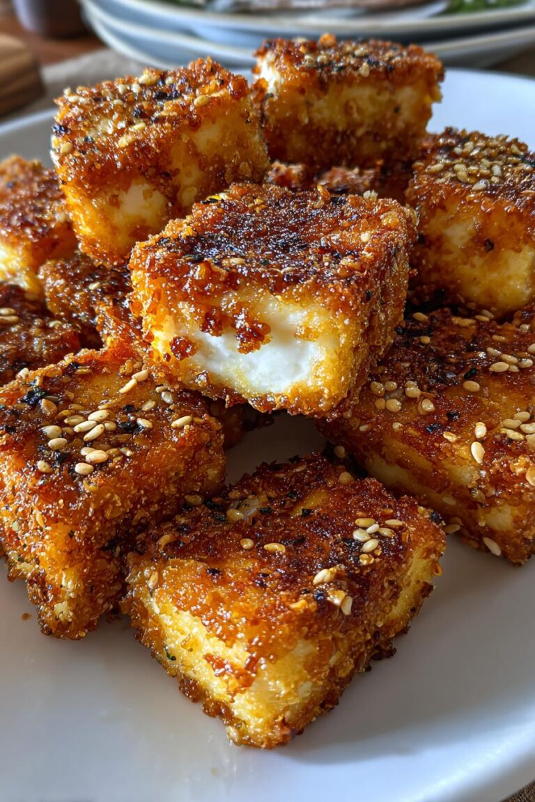 Sesame crusted air fryer tofu