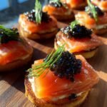 Smoked Salmon Caviar Canapés