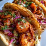 Spicy chipotle shrimp tacos