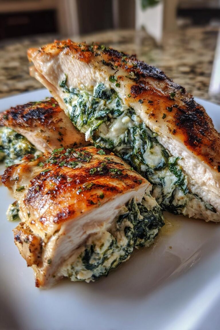 Spinach ricotta baked chicken