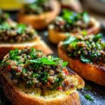 Tinned Sardine Tapenade Crostini