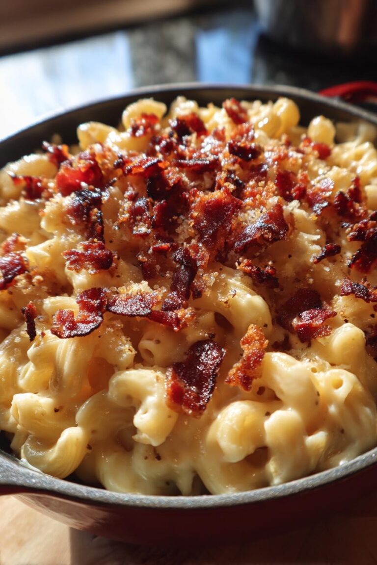 Truffle Mac and Cheese with Crispy Bacon