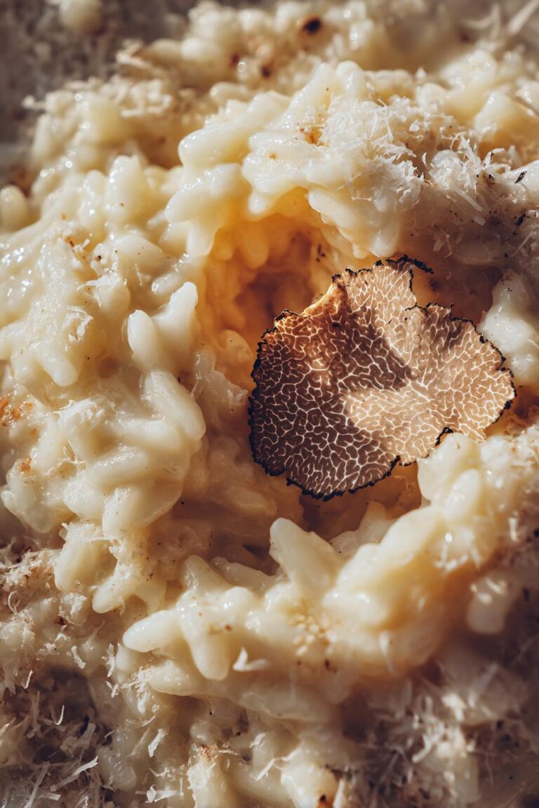 White Truffle Risotto with Parmesan Dust