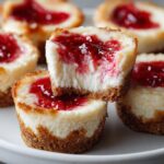 Zero sugar strawberry cheesecake bites