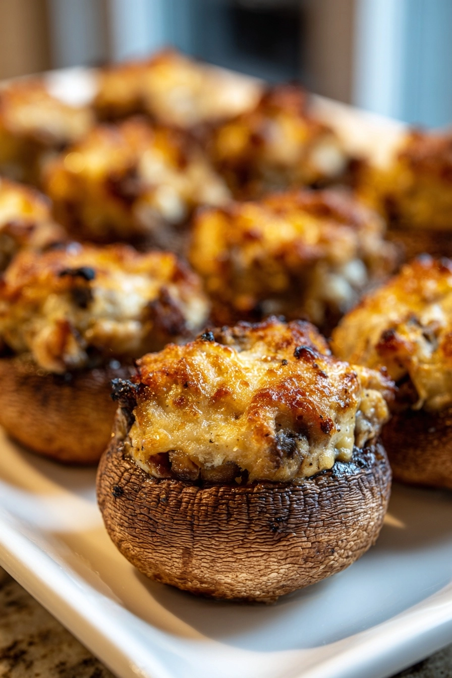 air fryer stuffed mushrooms