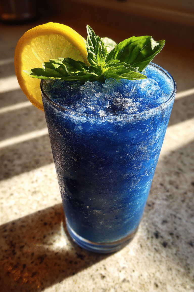blueberry basil lemonade slushie