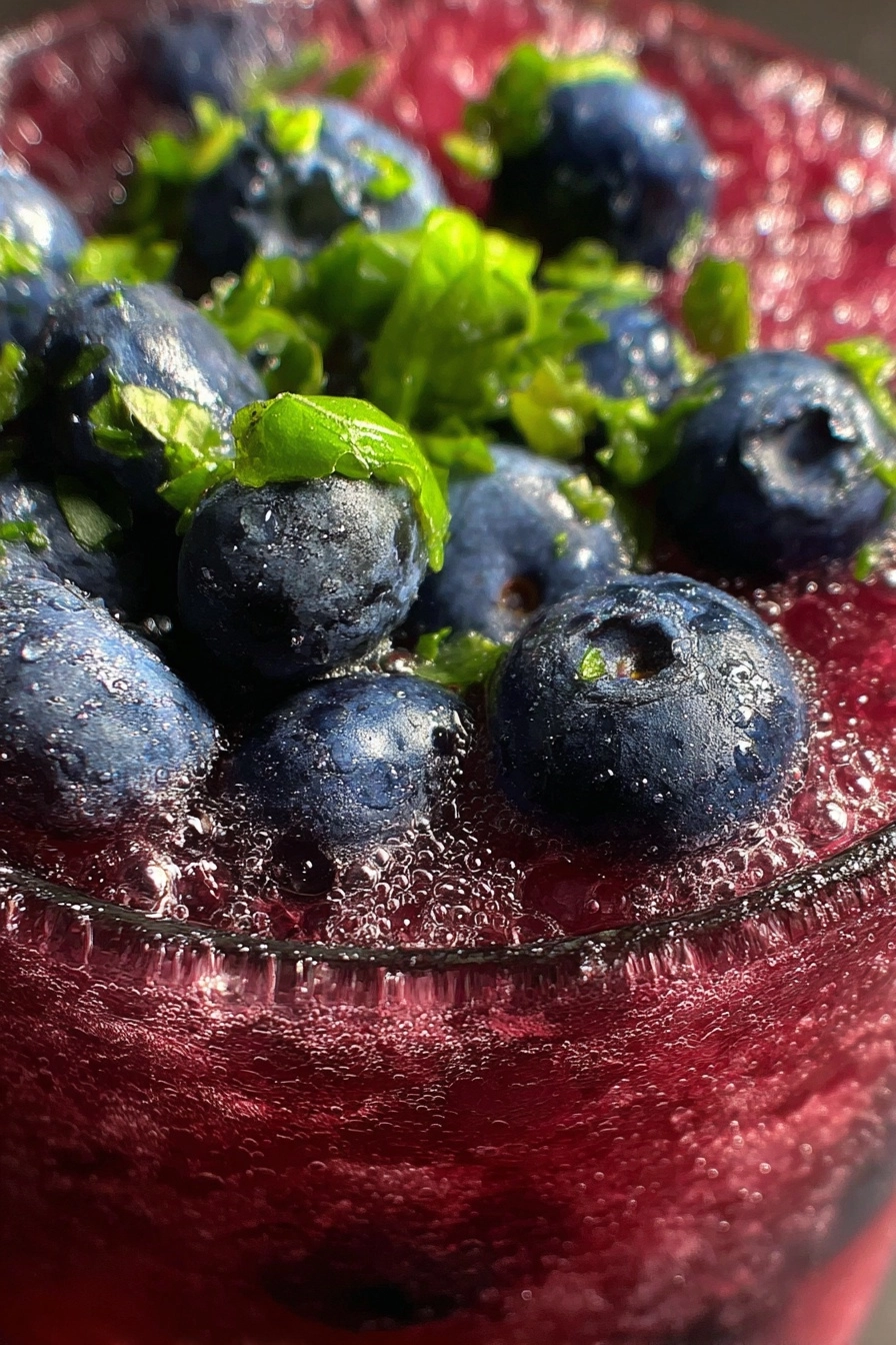 blueberry basil lemonade slushie