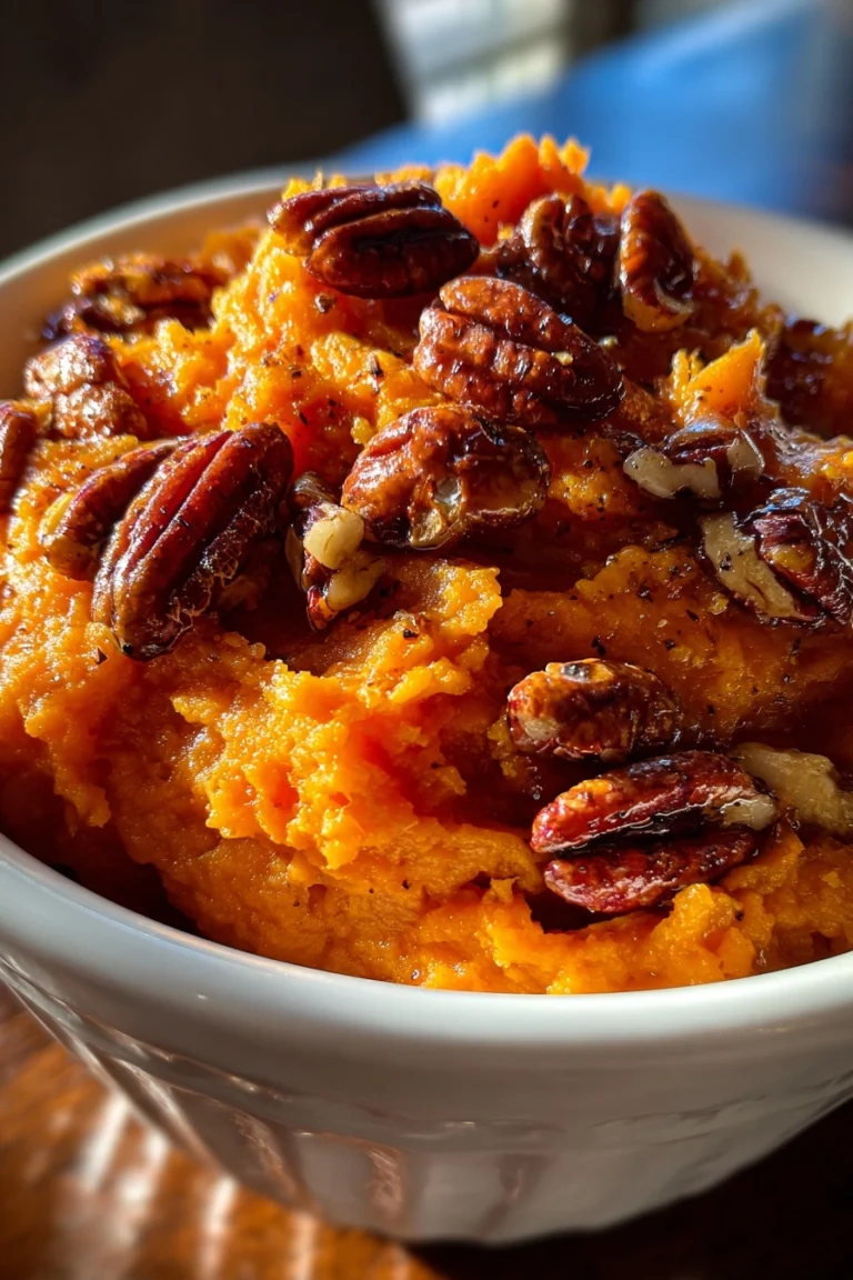 bourbon pecan sweet potato mash