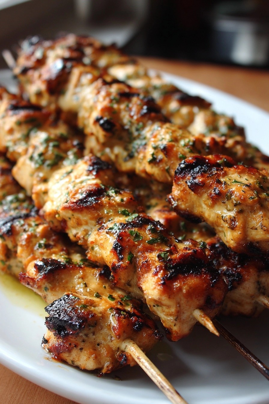coconut lime chicken skewers