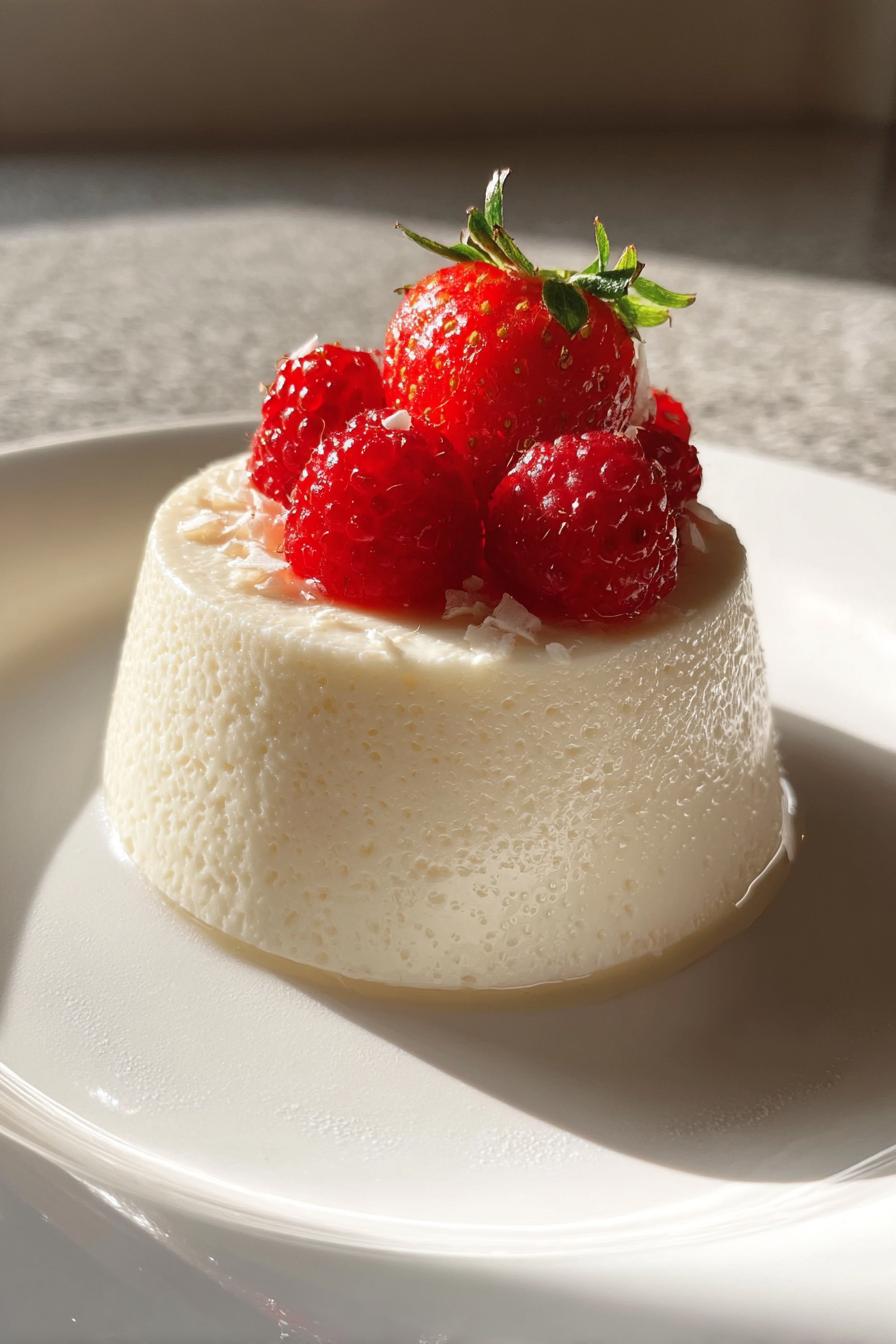 dairy-free coconut panna cotta