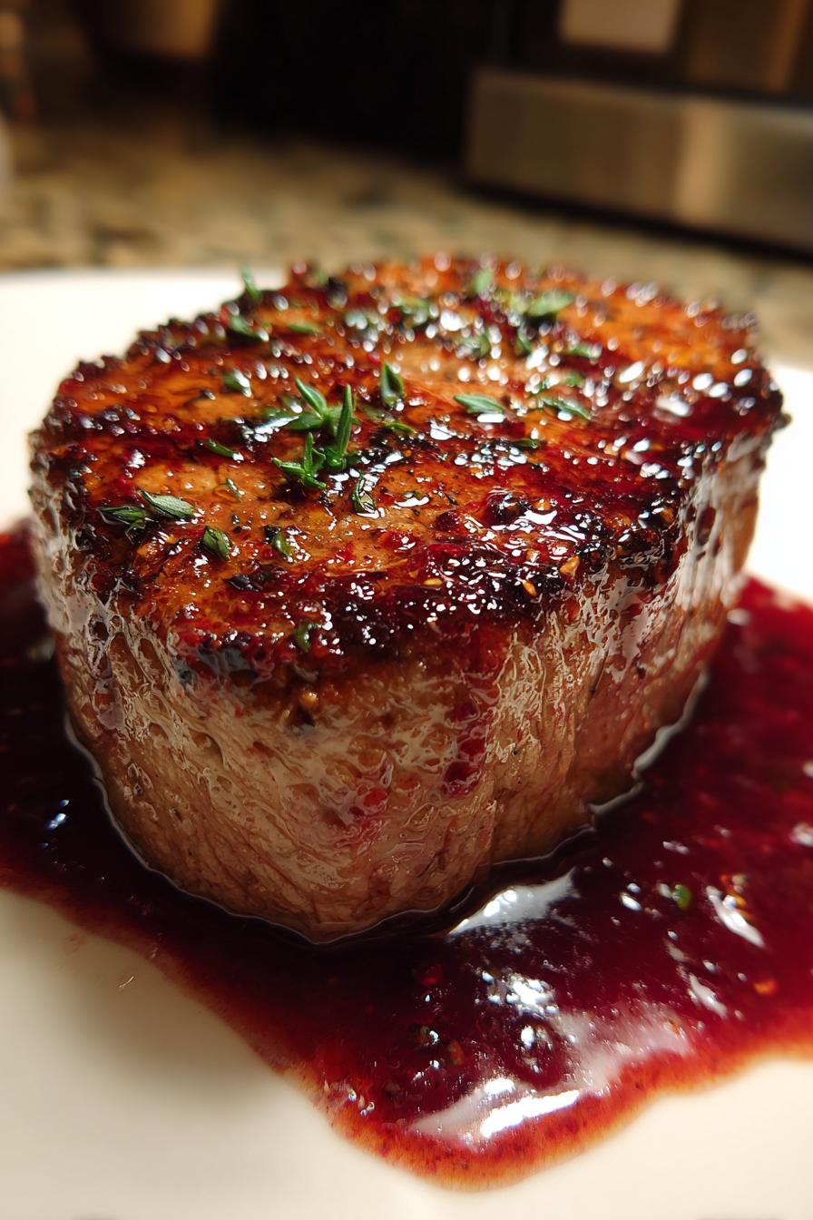 filet mignon red wine reduction
